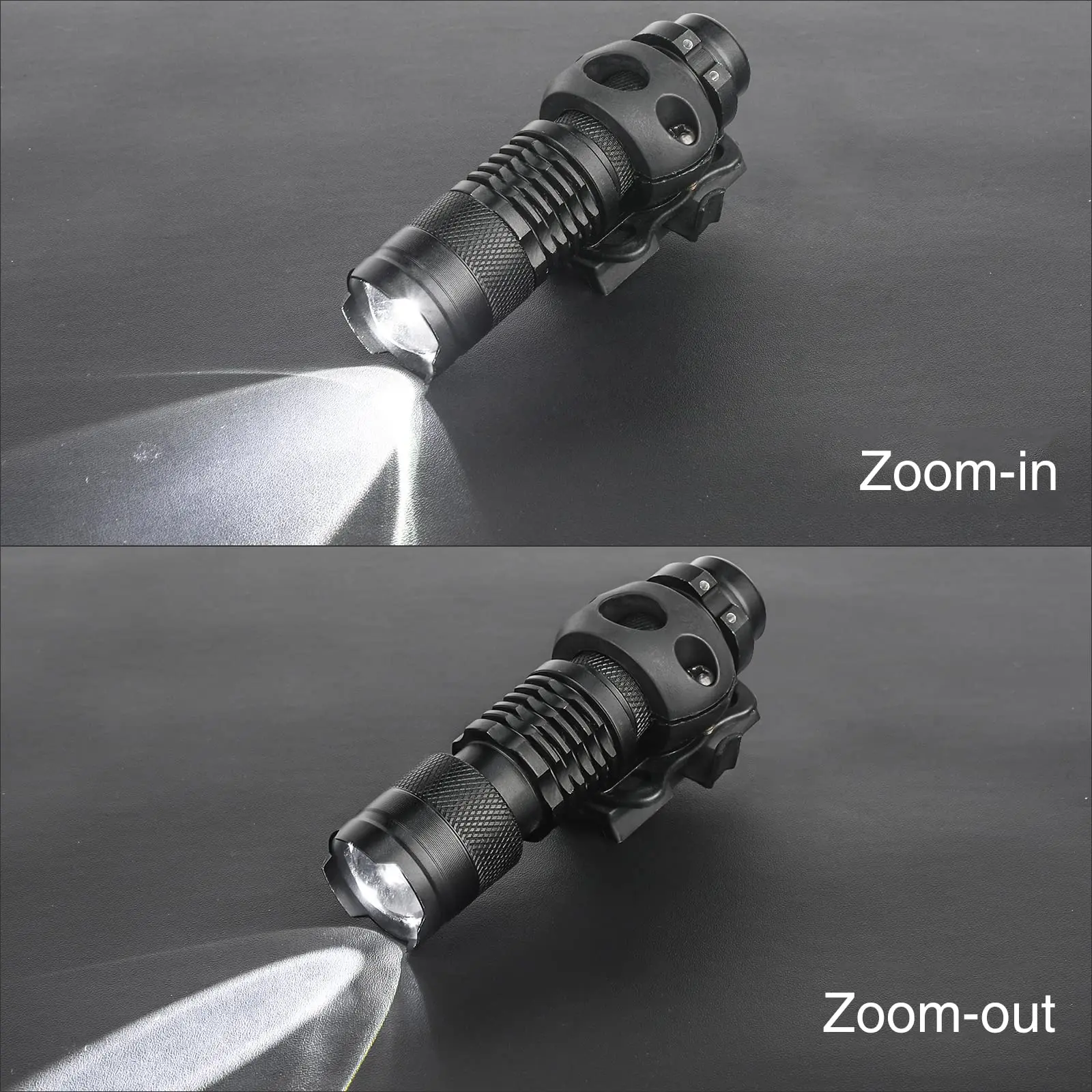 AQzxdc Luz para casco militar, mini linterna táctica con abrazadera con LED compacto montado en casco con riel de clip para casco rápido - imagen 3