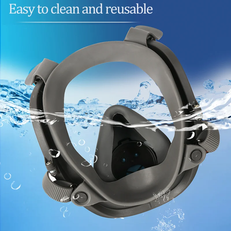 6800 mascarilla respiratoria de cara completa 15 en 1, filtro de polvo 2091, ampliamente utilizada en gases orgánicos, pulverizadores de pintura, productos químicos, prevención de polvo. - imagen 5