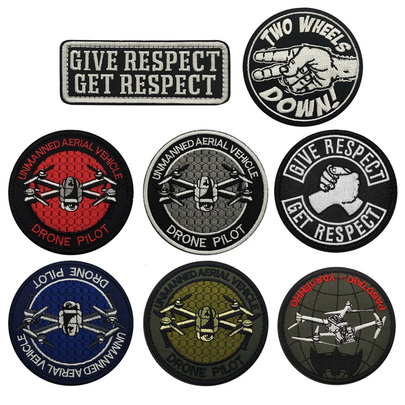 Parche para brazalete de Dron, insignia moral, bricolaje, bordado, gancho y bucle, parche para ropa, insignia, chaqueta, brazalete de avión, parche de tela - imagen 2