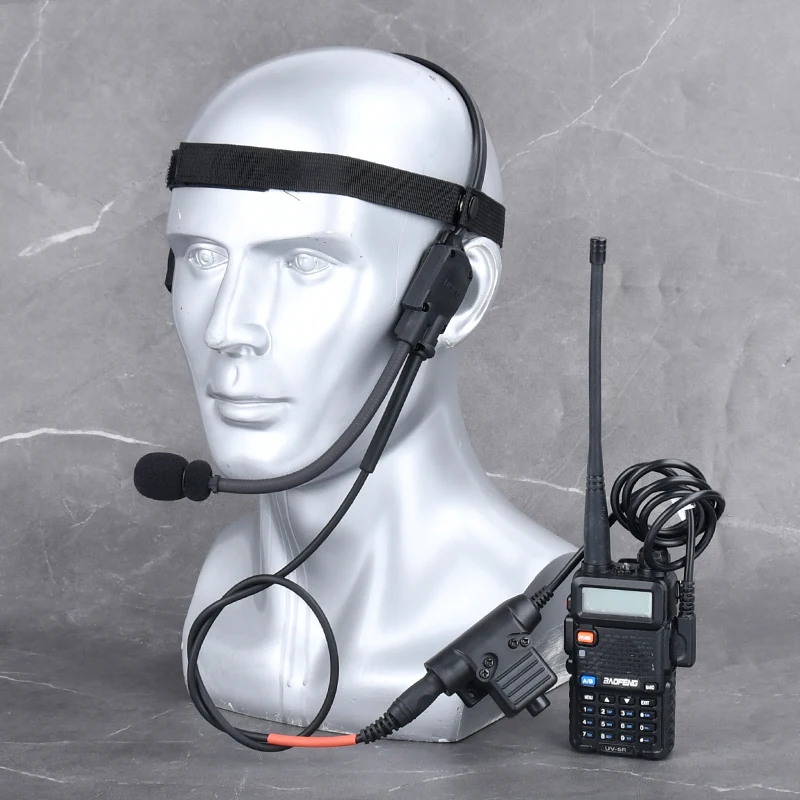 WADSN-auriculares tácticos MH180 MH180-V, cascos de conducción ósea, altavoz, Airsoft, señal del océano, enchufe 7,0, kenwood U94 PTT - imagen 3