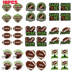 10 Uds. Parche bordado del equipo de fútbol, parches para planchar para ropa, parche de dibujos animados, parches para planchar para ropa, sombreros, Jersey DIY