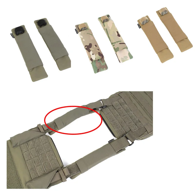 1 par de hombreras protectoras para chaleco táctico, almohadillas acolchadas para correa de hombro, universales para caza - imagen 2