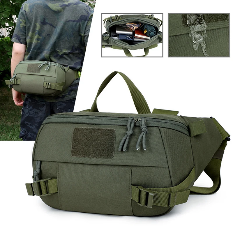 Riñonera táctica Molle para caza, senderismo, escalada táctica, bolsa de pecho para hombres, deportes al aire libre, pesca, Tiaining, bolso cruzado de viaje - imagen 2