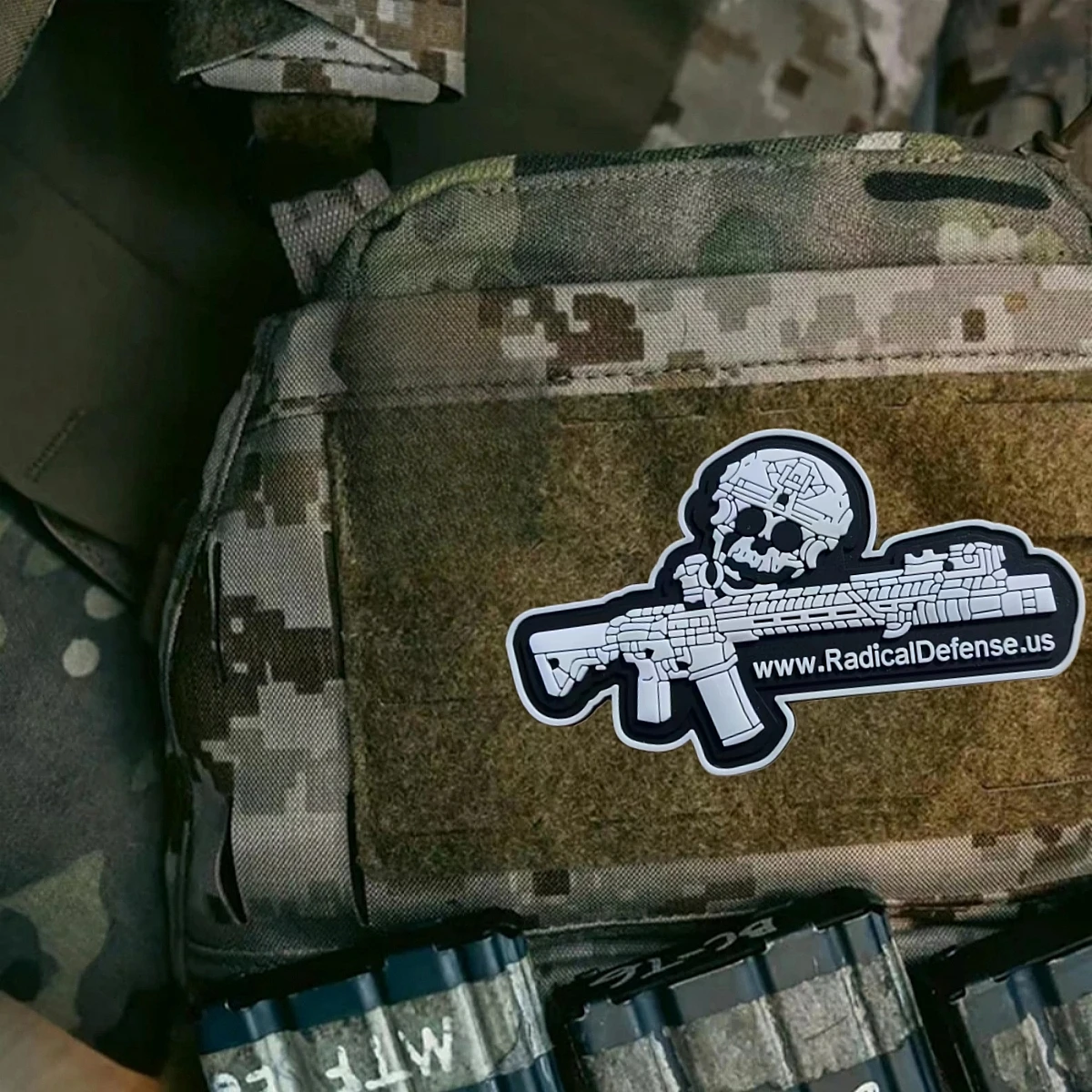 Parche militar de calavera para e Www.RadicalDefense.us, pegatina táctica del ejército con estampado de velcro para mochila - imagen 3