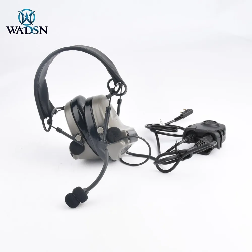 WADSN Comta II auriculares tácticas reducción de ruido pastilla caza tiro oído proteger auriculares civil U94 PTT para Baofeng Kenwood - imagen 3