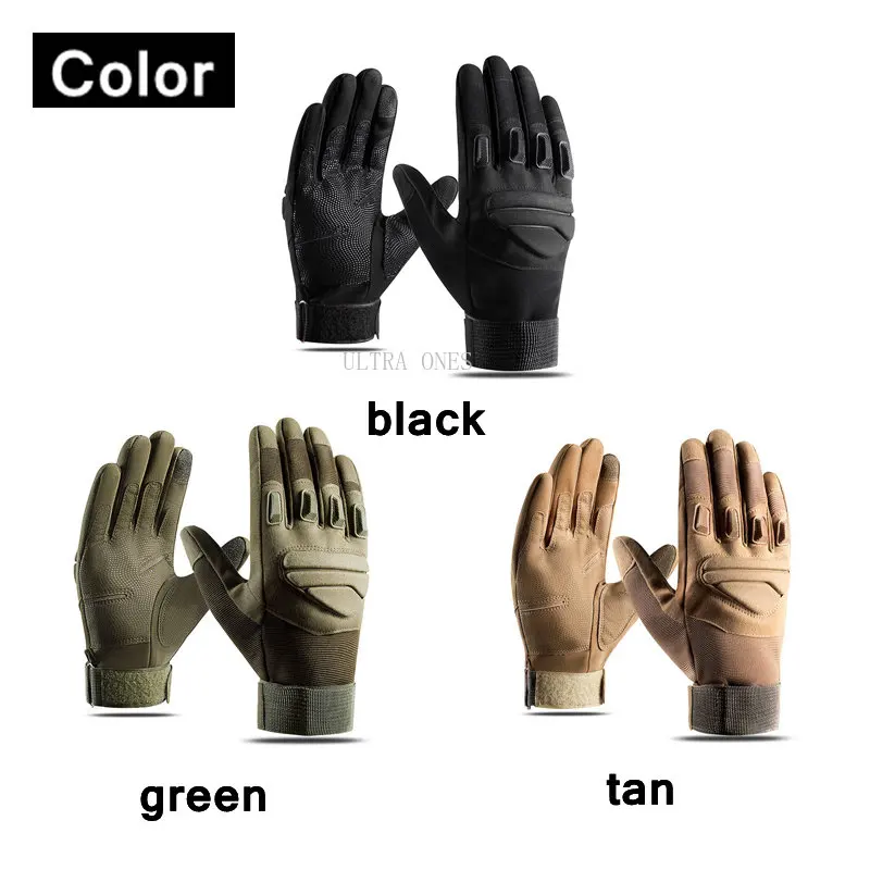 Guantes tácticos de dedo completo para trabajo y caza, manoplas de Palma gruesas a prueba de golpes, guantes militares de tiro para deportes, guante de pantalla táctil - imagen 2