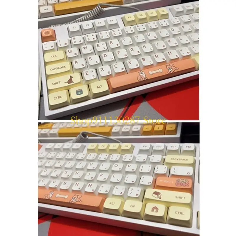 Teclas J1HC 139 teclas PBT, teclas perfil QX DYE-SUB para teclado mecánico Cherry MX Switch, teclas temáticas Shiba Inu - imagen 4