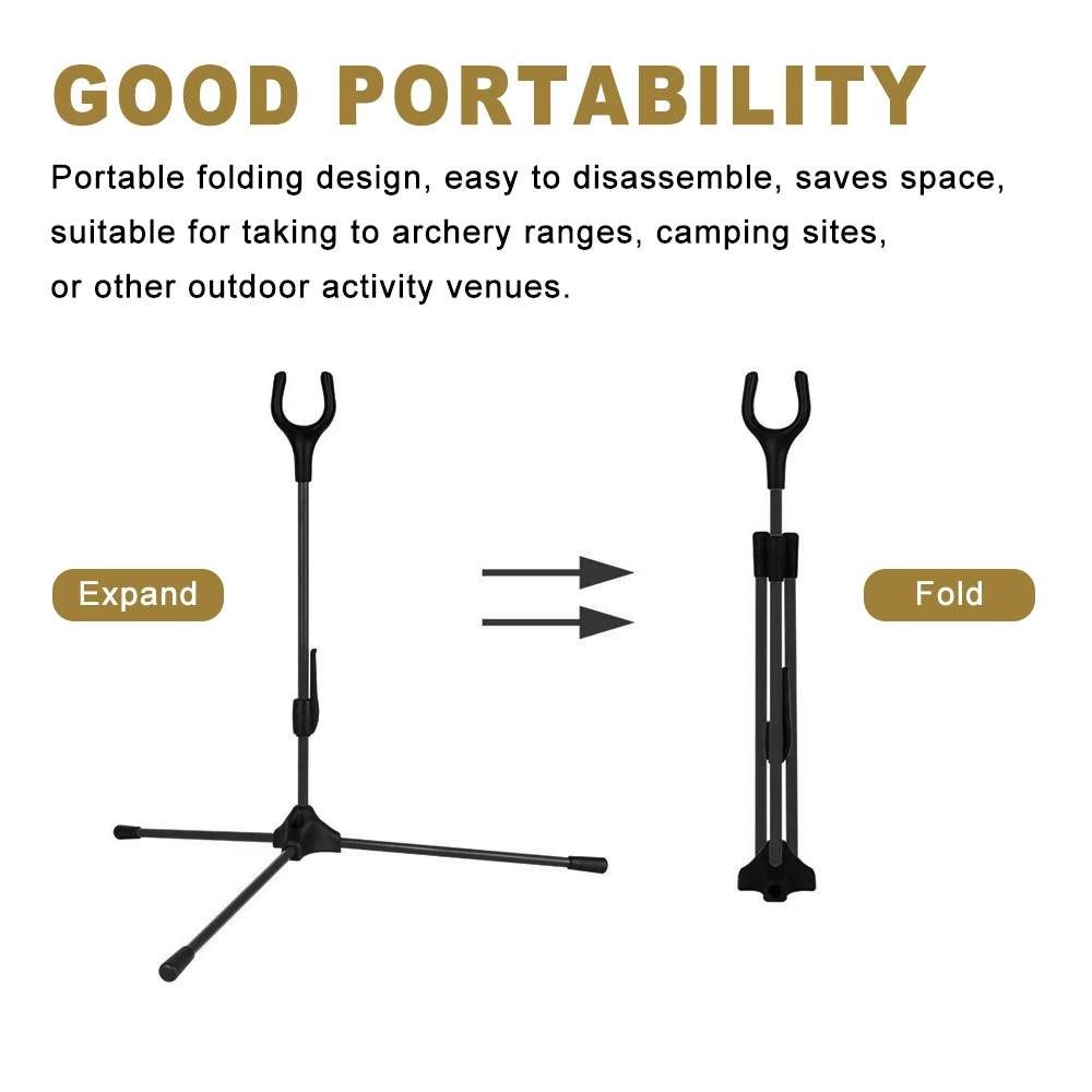 Soporte para trípode de arco, soporte plegable para arco recurvo para arco largo recurvo - imagen 4