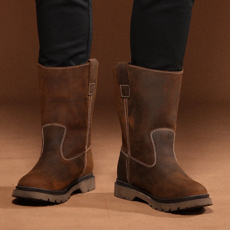 Zapatos de senderismo de cuero de vaca para hombre, botas de caza, zapatos tácticos, zapatillas impermeables de combate en el desierto, zapatos para caminar en la nieve para mujer - imagen 5