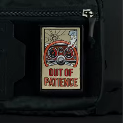 Parche táctico velcro Out of Patience para mochila airsoft