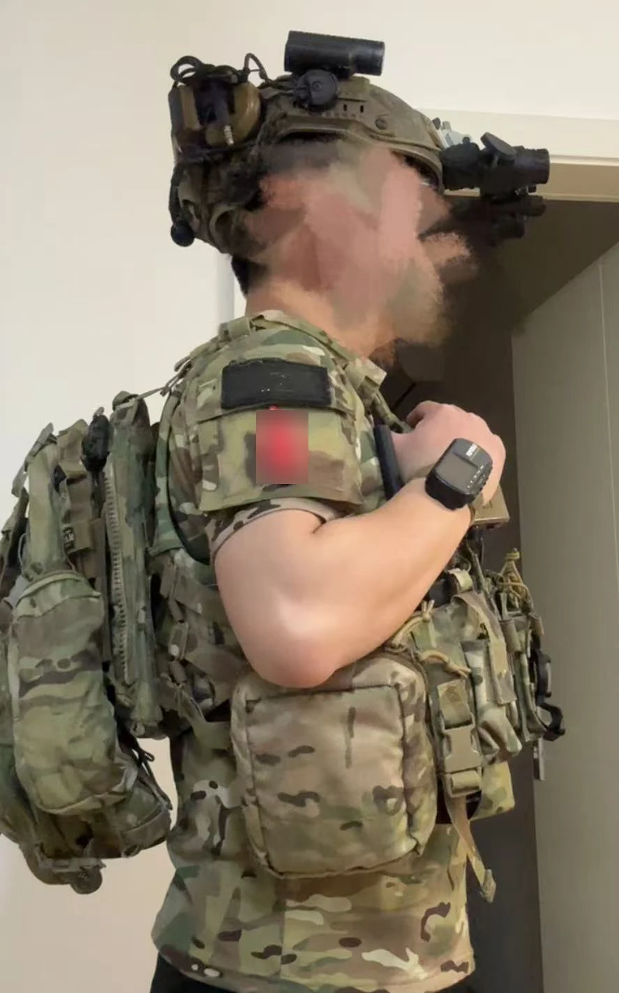 Camisa de manga corta anti roja de algodón de punto táctico al aire libre - imagen 2