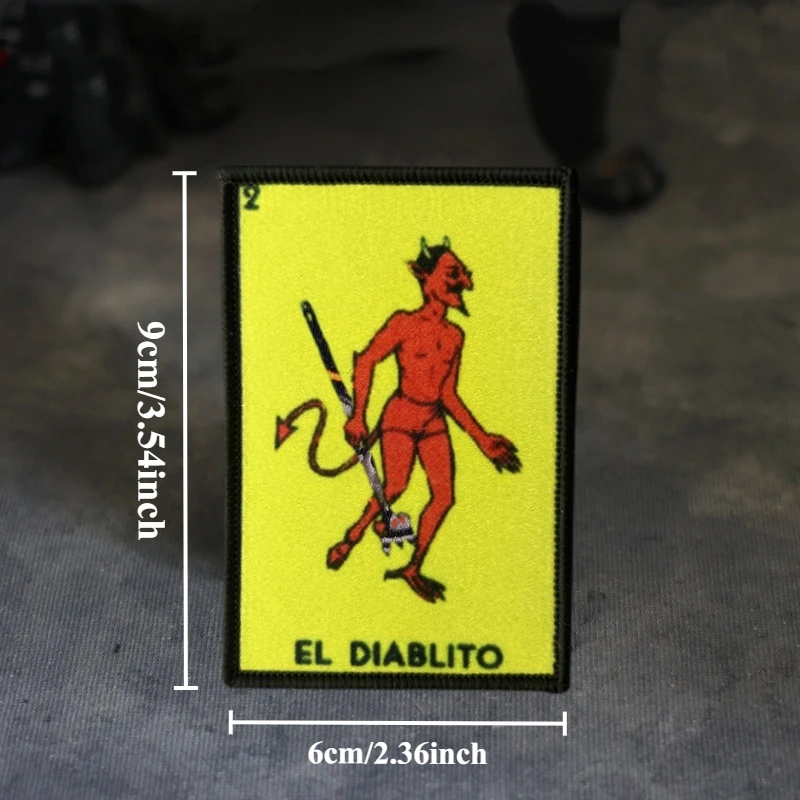 Parche táctico "EL DIABLITO" para ropa, insignias de moral del mapa de México, brazalete estampado, gancho, mochila militar, pegatina decorativa - imagen 4