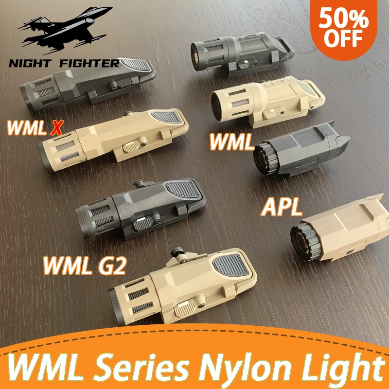 WML GEN 2 APL linterna táctica de nailon, luz de explorador colgante, luz de arma, luz estroboscópica para Airsoft, pistola de caza, Rifle