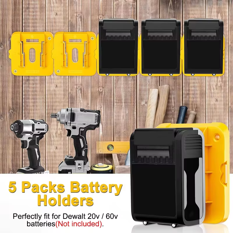 Dewalt Makita Milwaukee Soporte baterías 18V para furgoneta trabajo - imagen 4
