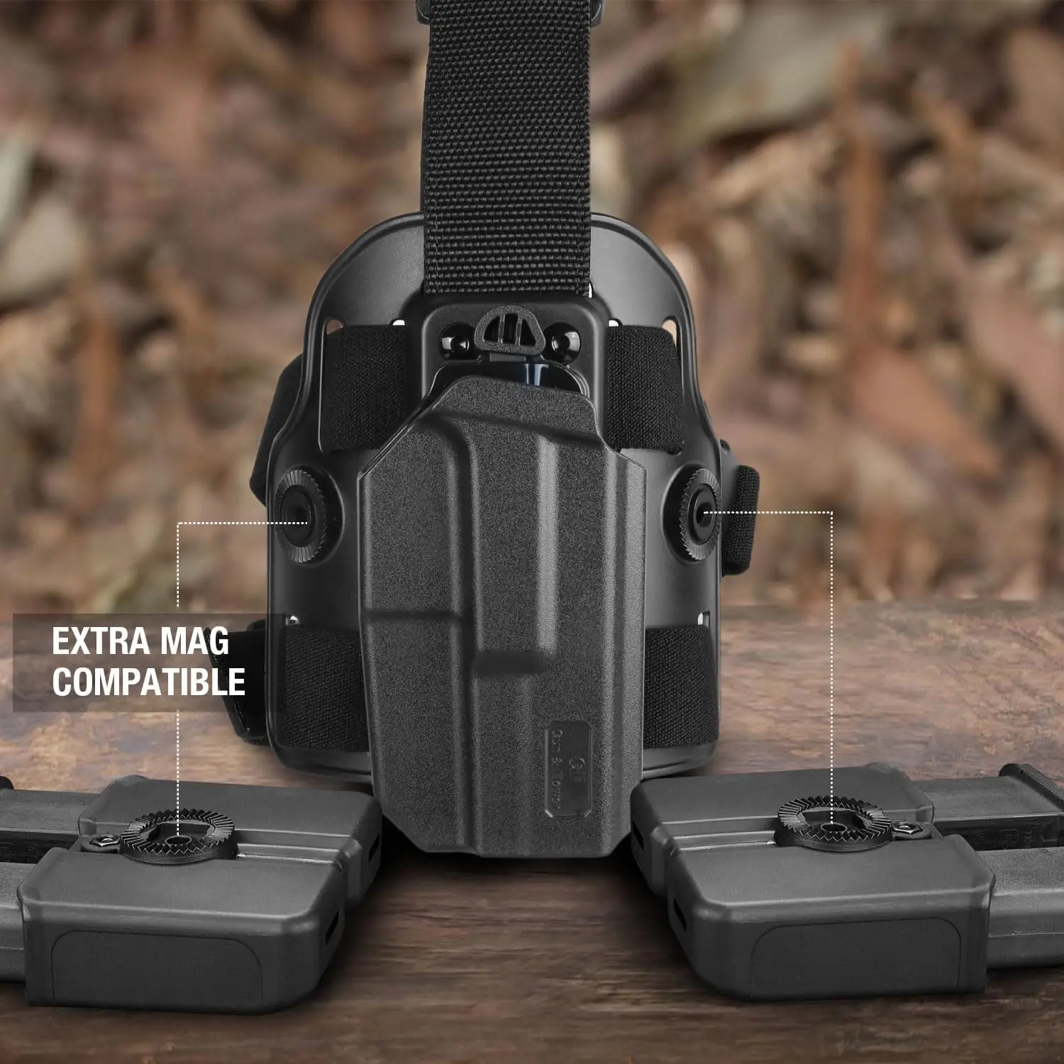 Táctico G19, funda para pierna caída de nivel II, solo apto para Glock19 GEN 3-5,G23/32 Gen 3-4,G19X/44/45, liberación del pulgar de retención, mano derecha - imagen 5