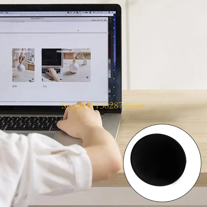 Alfombrilla ratón circular J1HC con base antideslizante y superficies fáciles limpiar que mejoran estética - imagen 3