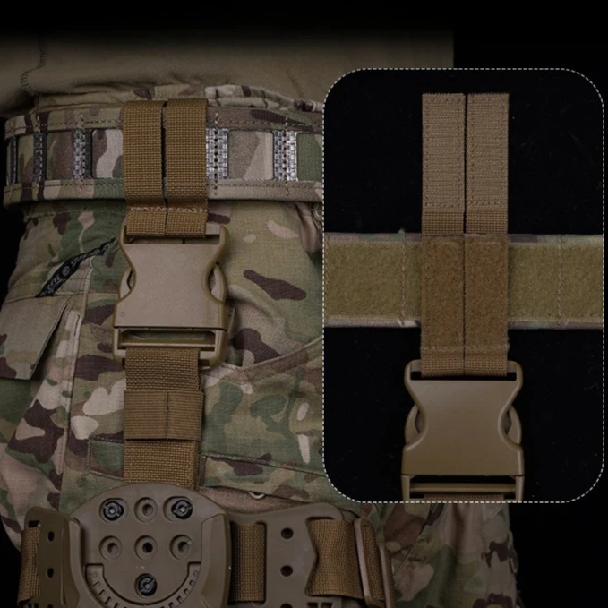 360 °   Plataforma de pierna giratoria para muslo, correas de cinta mágica, adaptador de Base para equipo táctico de caza, accesorios para exteriores - imagen 2