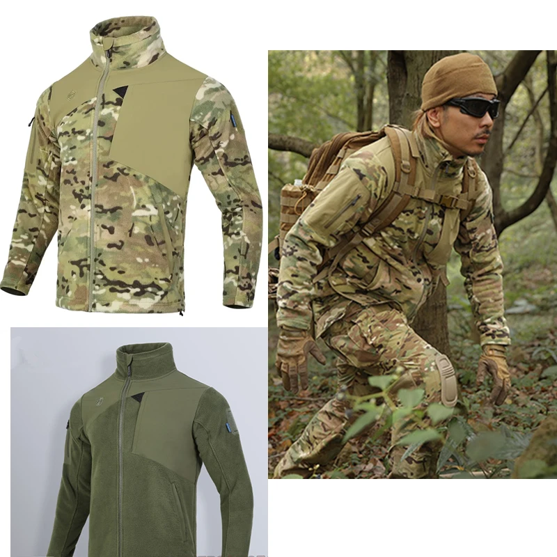 Emersongear Chaqueta táctica polar Multicam cortavientos y cálida