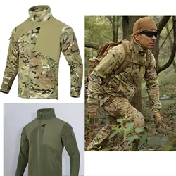 Emersongear Chaqueta táctica polar Multicam cortavientos y cálida