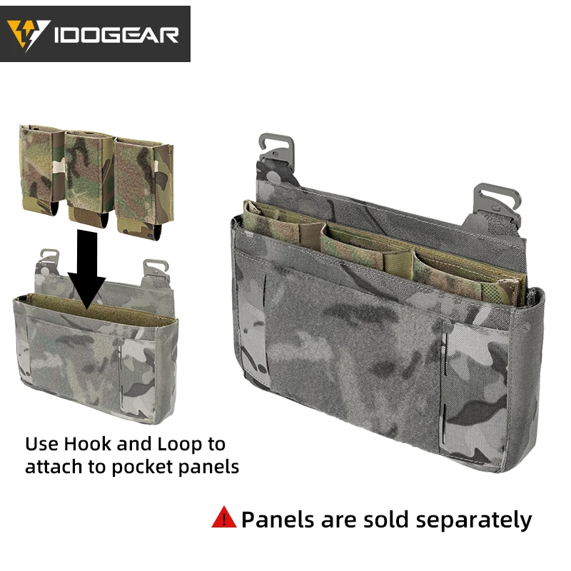 IDOGEAR-bolsa táctica Triple Mag con gancho, bucle elástico, acceso rápido, excelente retención, Compatible con varias plataformas 3598 - imagen 3