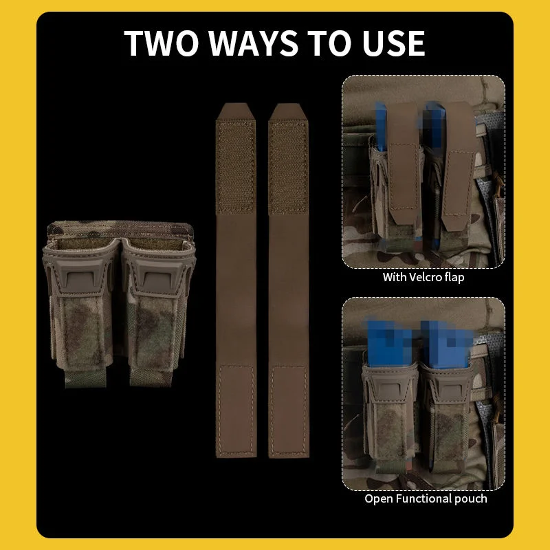 Funda táctica para cargador 9 mm tipo K con soporte linterna - imagen 2