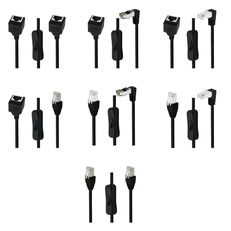 Cable CAT6e Cable extensión RJ45 Conector macho a Cable redes 1 metro K1KF - imagen 2