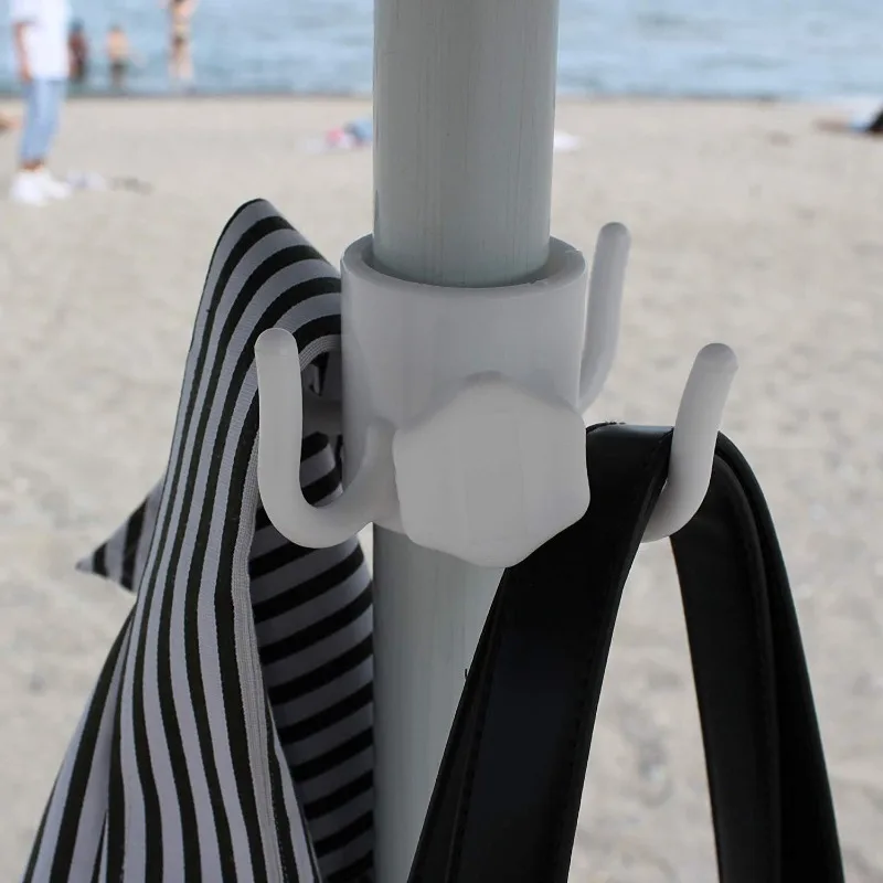 Gancho soporte sombrilla de playa poste medio plástico