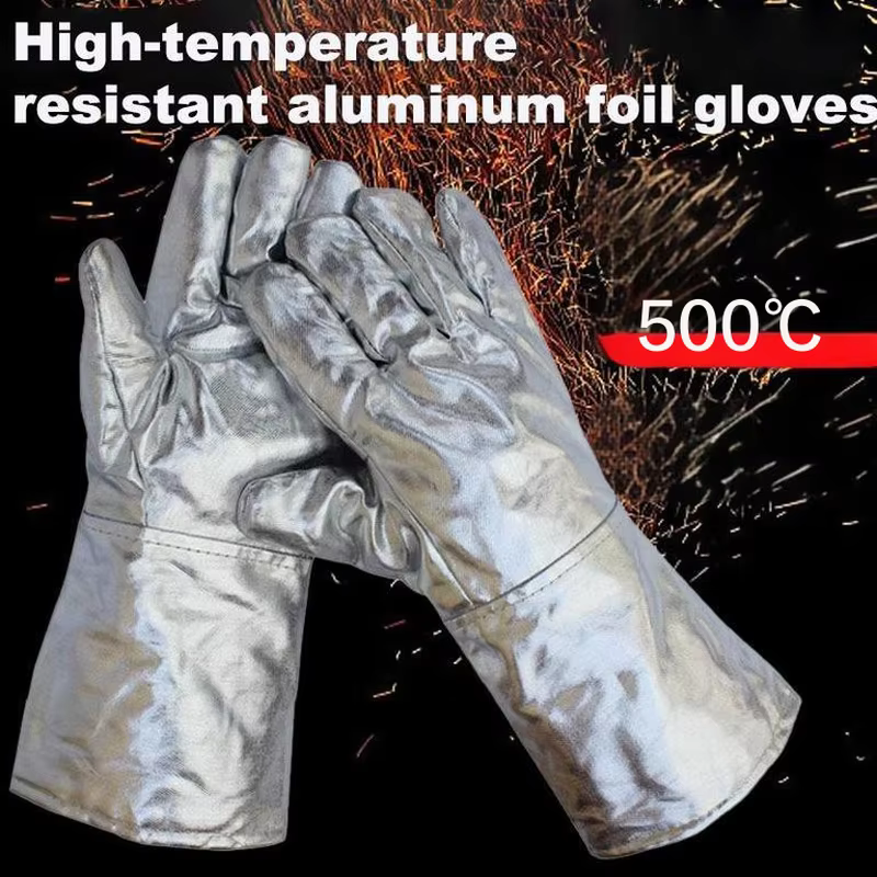 Guante aluminizado de aramida ignífugo resistente al calor bomberos - imagen 3
