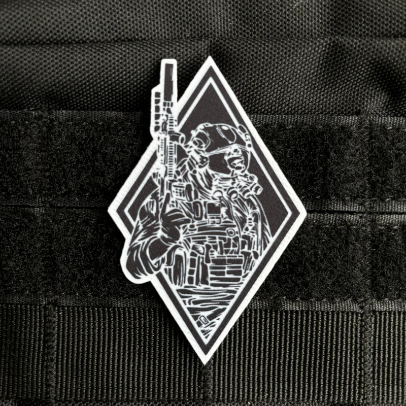 Parche táctico de soldado de pistola, protege lo que es tuyo, insignia de moral de Rifleman, parches de impresión, gancho y bucle, pegatina para mochila militar