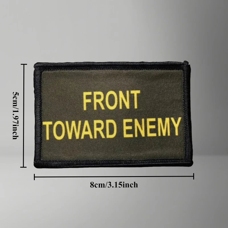 Insignias de moral táctica Front Toward Enemy, parche impreso con gancho y bucle, parches militares, pegatina para mochila para ropa, brazalete - imagen 3