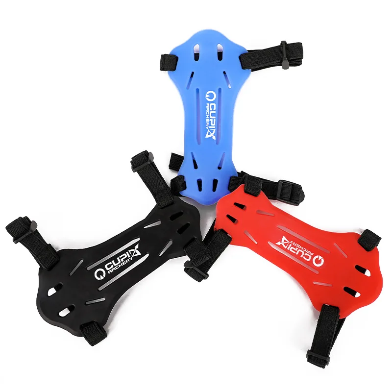 Correas elásticas ajustables Protector de brazo de goma Protector de brazo para diestros y zurdos protectores de brazo de tiro con arco recurvo compuesto Universal - imagen 3