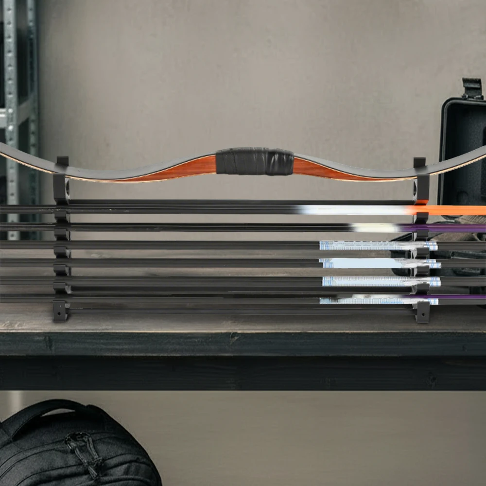 Estante de tiro con arco, estante de almacenamiento de arco y flecha, soporte de arco, soporte de flecha, colgador de arco de caza, descanso de flecha de tiro con arco - imagen 5