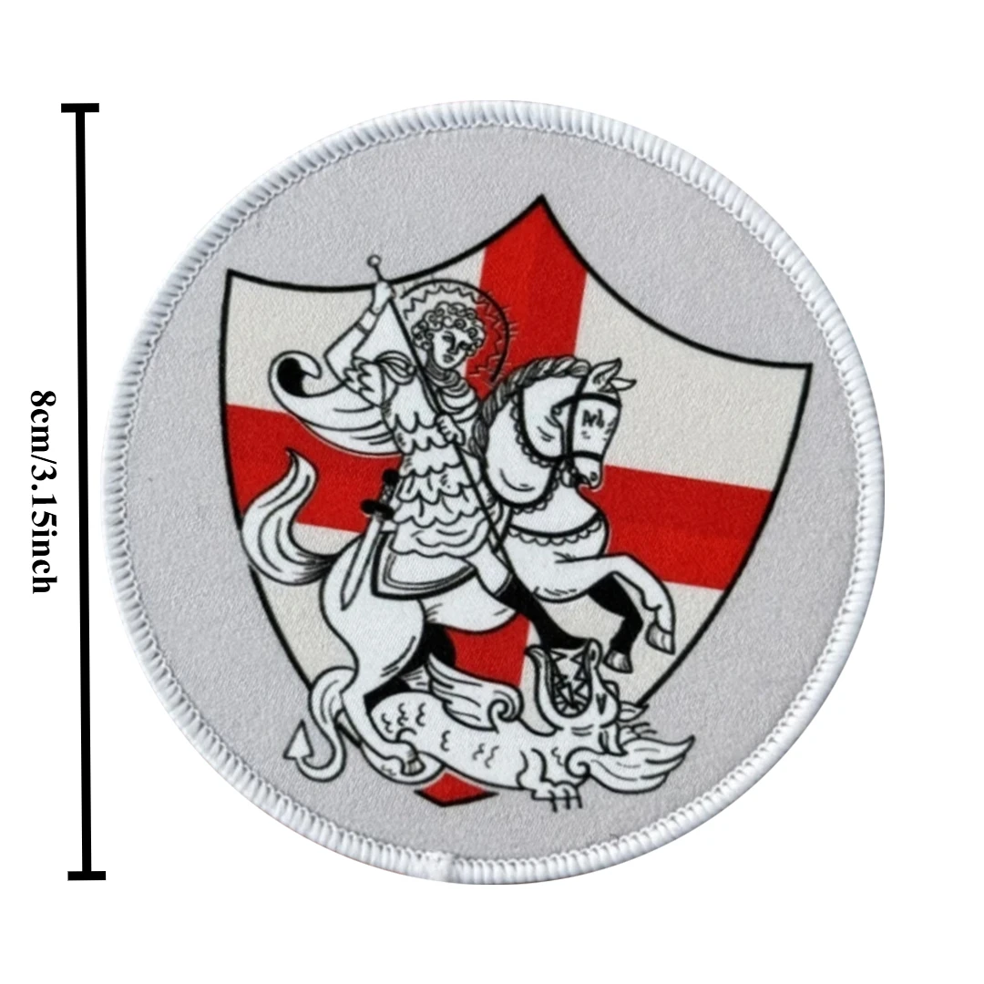 Parche táctico de San Jorge y el dragón, parches de gancho y bucle, insignia de moral tejida, brazalete del ejército militar, pegatinas para mochila - imagen 4