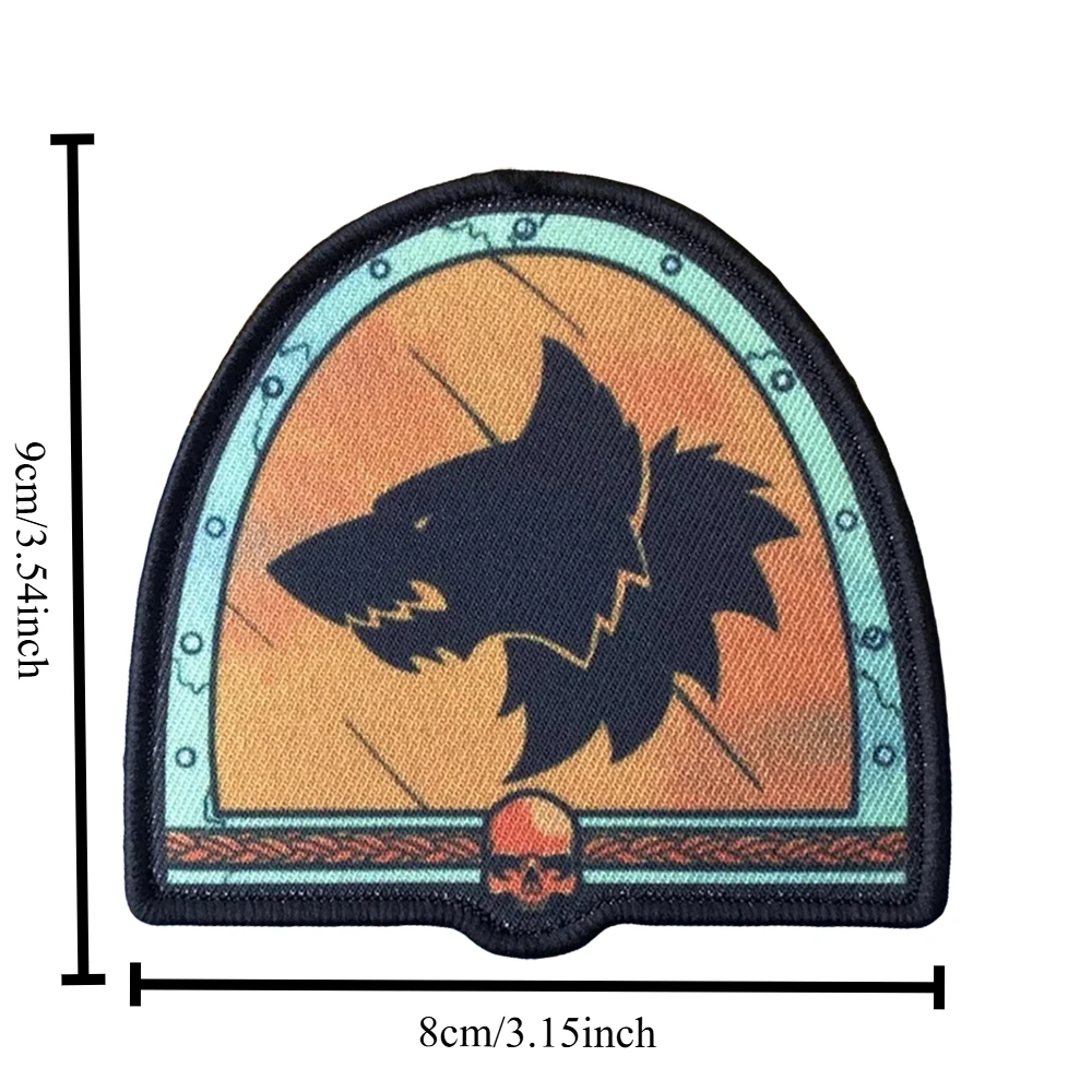 Parches de Meme Space Wolf, parche de gancho y bucle, brazalete moral, insignia de moral del ejército militar, pegatinas tácticas para mochila - imagen 2