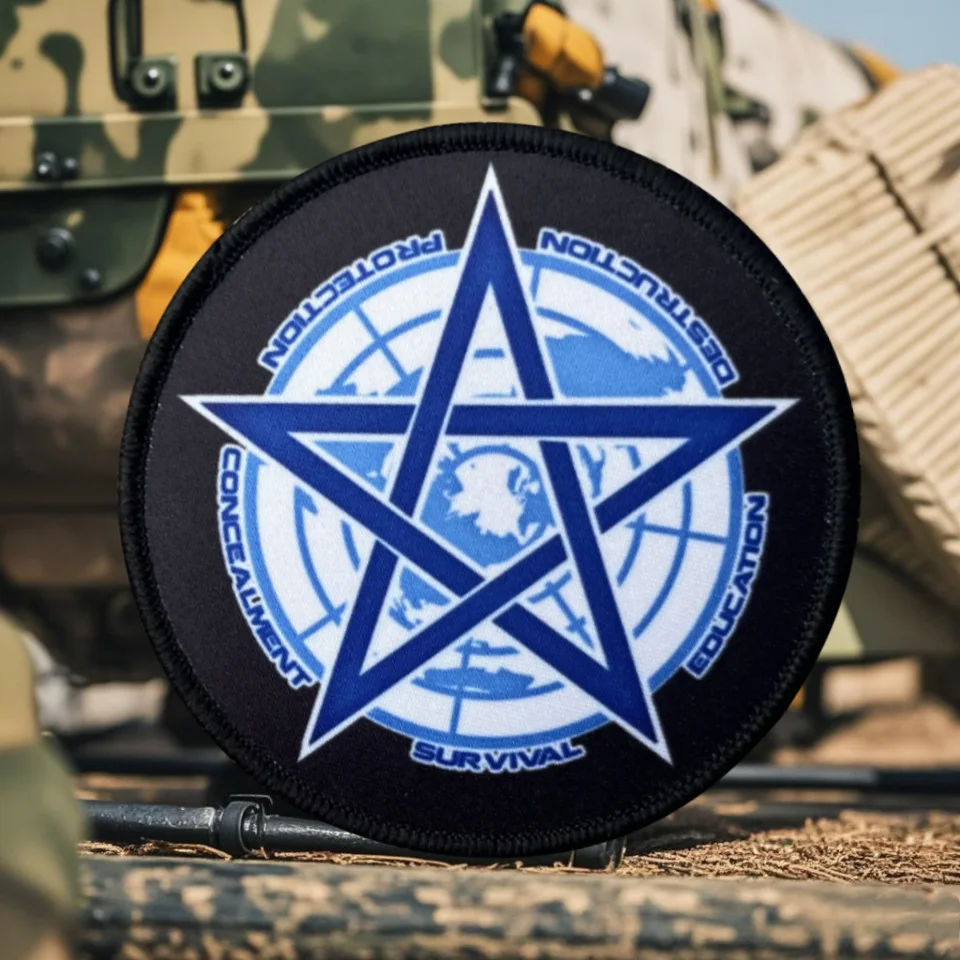 SCP Global Coalition oculta parche con estampado táctico parche de gancho y bucle insignia de moral militar emblema brazalete ropa mochila pegatinas - imagen 2