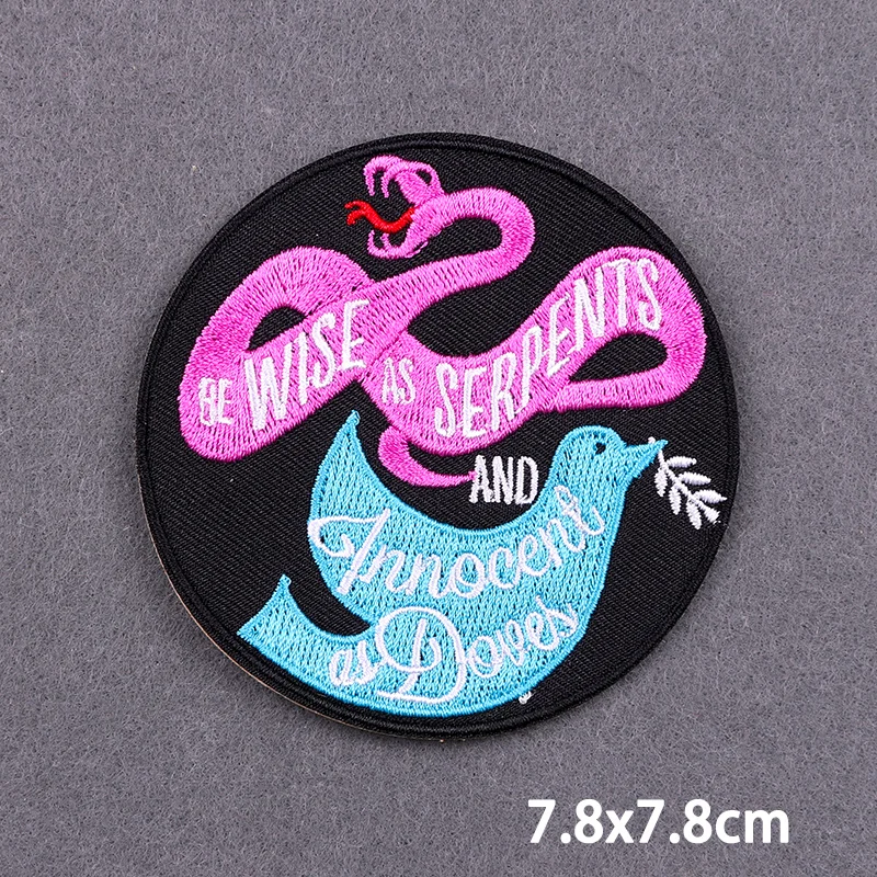 Parches de animales, serpiente, gato, Tigre, termoadhesivos para planchar en la ropa, parches bordados de Doctor de peste - imagen 4
