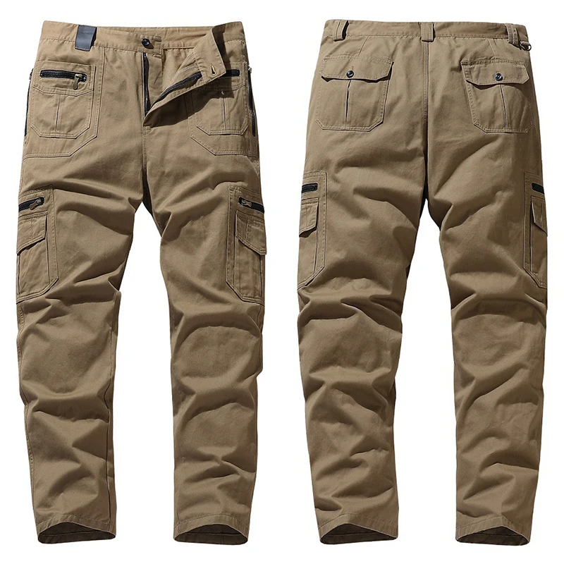 Pantalones Cargo tácticos militares para hombre, monos con múltiples bolsillos, pantalones sueltos transpirables, ropa informal para primavera y otoño - imagen 5