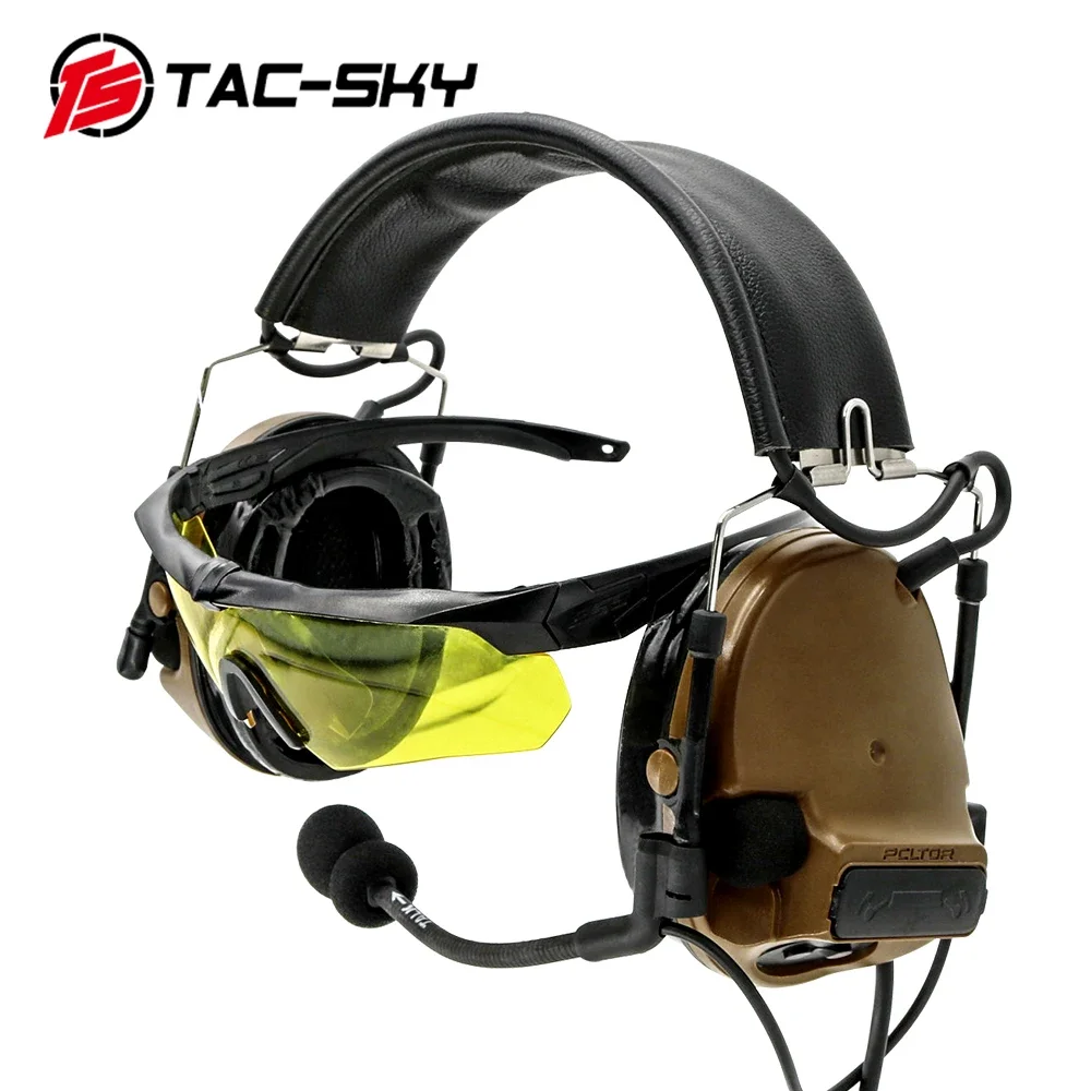 TAC-SKY Compatible con COMTA I II III IV XPI auriculares tácticos gafas rectas brazo silicona orejeras - imagen 5