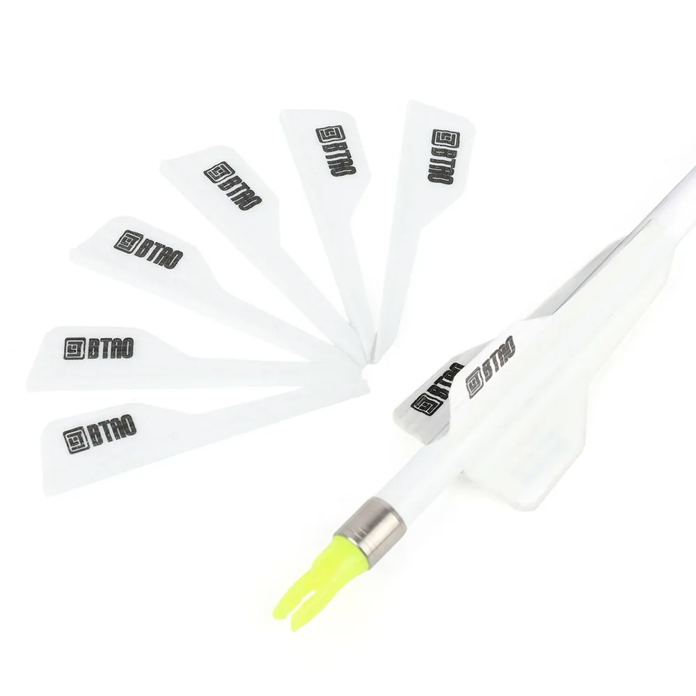 Paletas de goma para tiro con arco, plumas de 2,5 pulgadas, 50X, flechas duraderas, arco recurvo compuesto, objetivo al aire libre, accesorio de tiro de caza - imagen 4