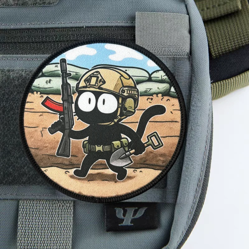 Parche táctico gato negro con gancho y bucle para mochila militar - imagen 4