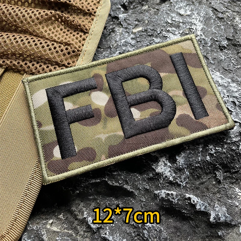 Parches de gancho y bucle para chaleco táctico, banda para el brazo del equipo de rescate de fantasmas de EE. UU., insignia de moral de investigación HRT, pegatina de mochila de Águila - imagen 5