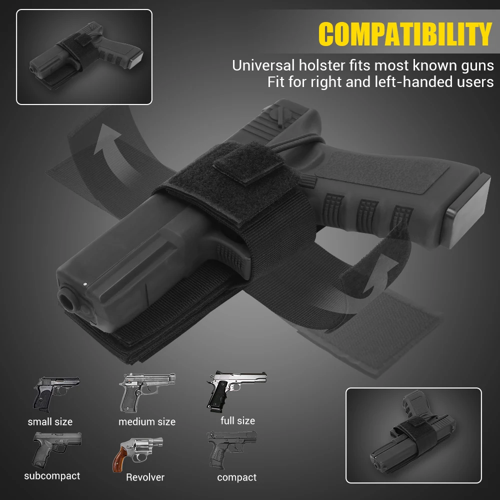 Funda Universal para pistola, soporte oculto para pistola, almacenamiento de pistola, bolsa Airsoft, accesorios para almacenamiento de pistola en el hogar y el coche - imagen 3