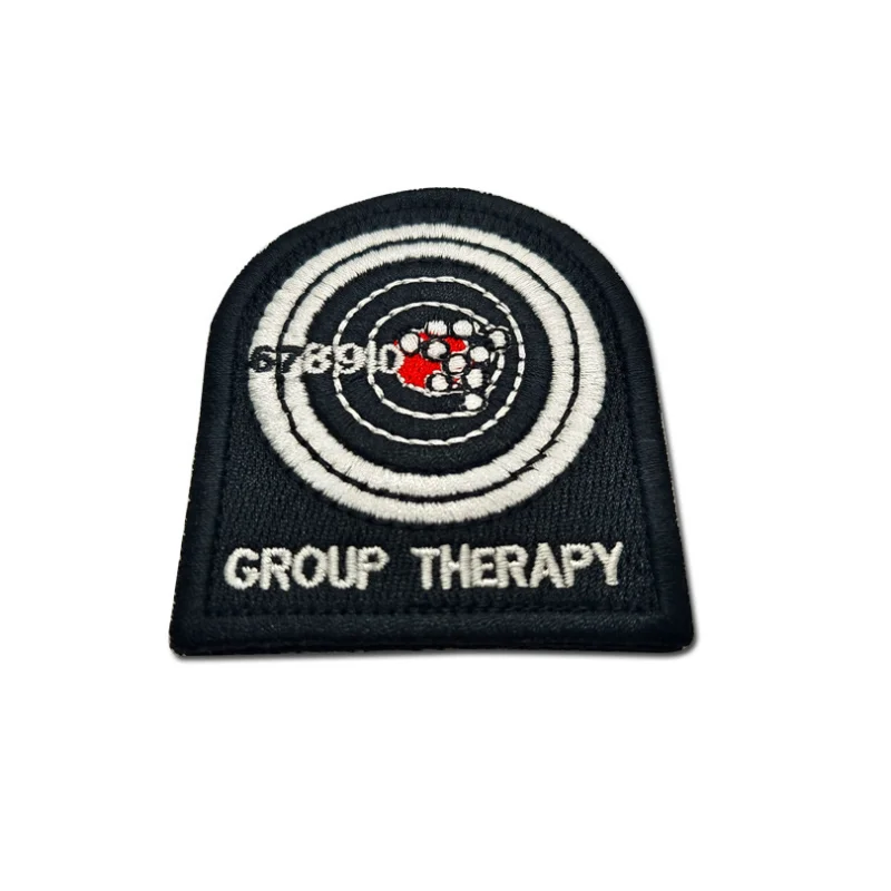 Parches bordados de objetivo de tiro con arco de terapia de grupo, flecha, ballesta, tirachinas, práctica de caza, insignias tácticas para decoración de ropa - imagen 2