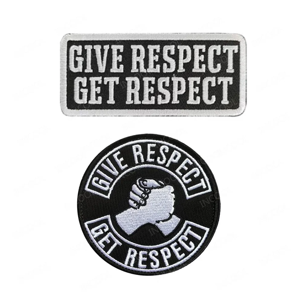 Dare Respect Get Respect parches bordados insignias bordadas decorativas de motorista para ropa mochila chaquetas gorras apliques DIY