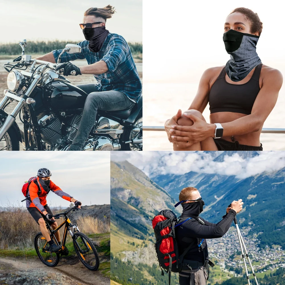 Bandana transpirable de verano para hombre y mujer, máscara facial para senderismo, caza, ciclismo, correr, motociclista, pesca, deportes, bufanda de tubo para el cuello - imagen 2