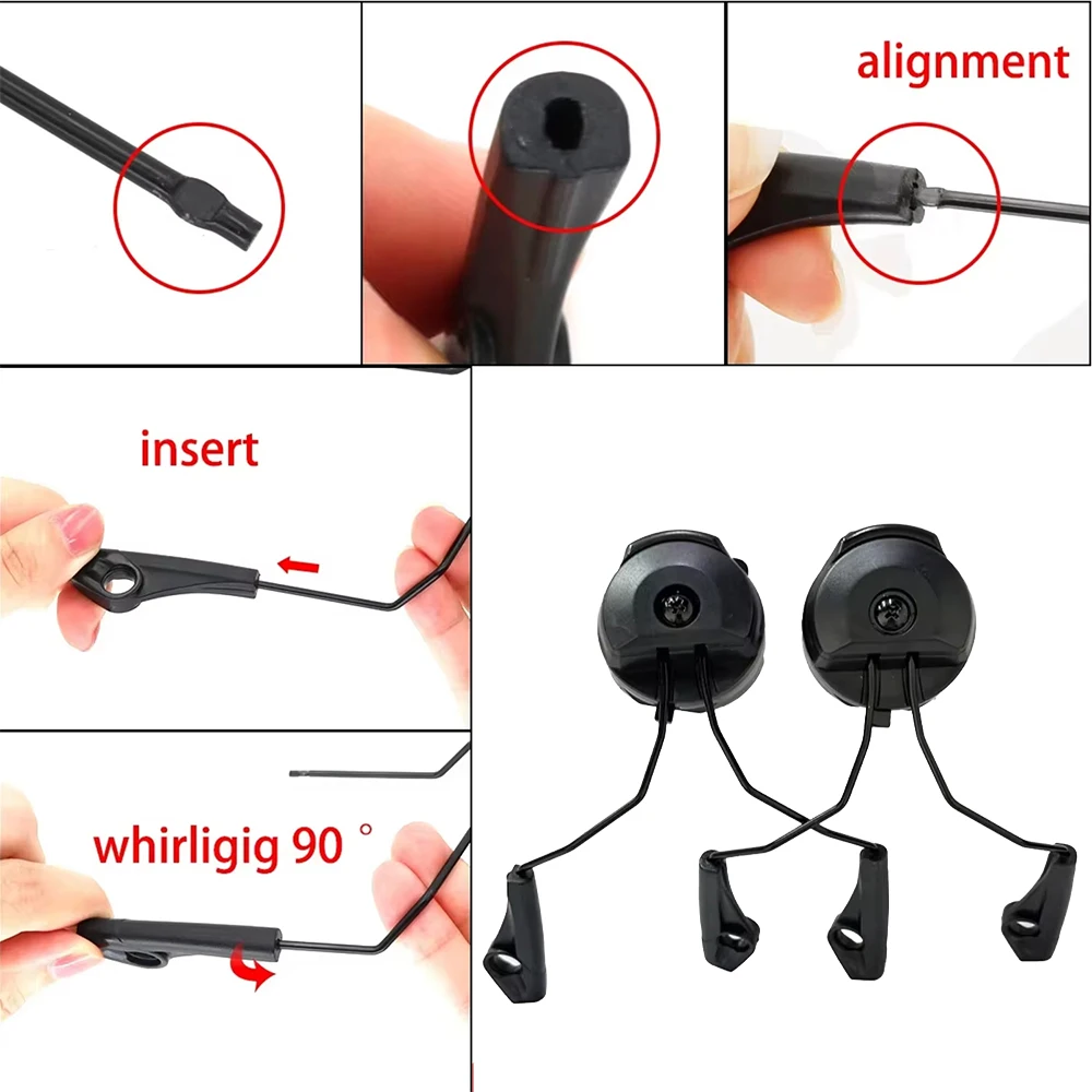 Calentador electrónico ARC OPS-CORE, adaptador de riel para casco, soporte táctico para auriculares para Howard Leight Impact, auriculares deportivos para caza y tiro - imagen 5