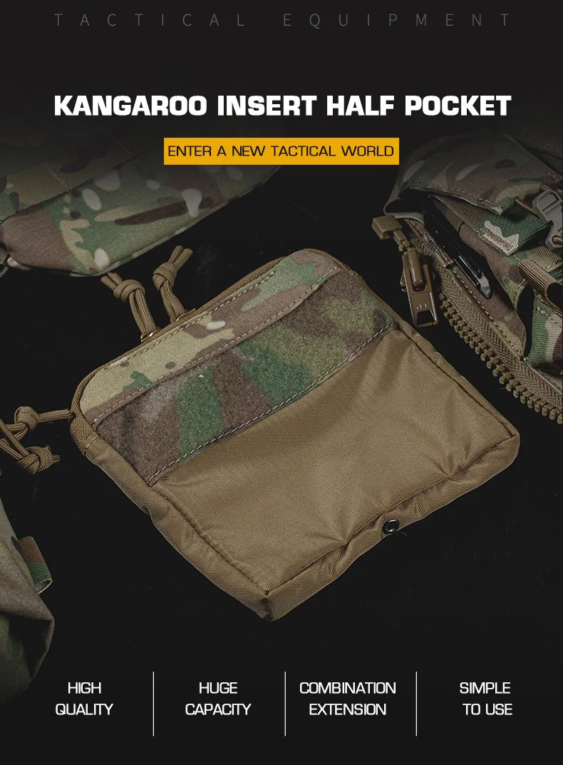 Una bolsa de camuflaje con medio bolsillo