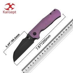 Kansept K1082 Dreadnaught navaja táctica EDC S35VN titanio plegable