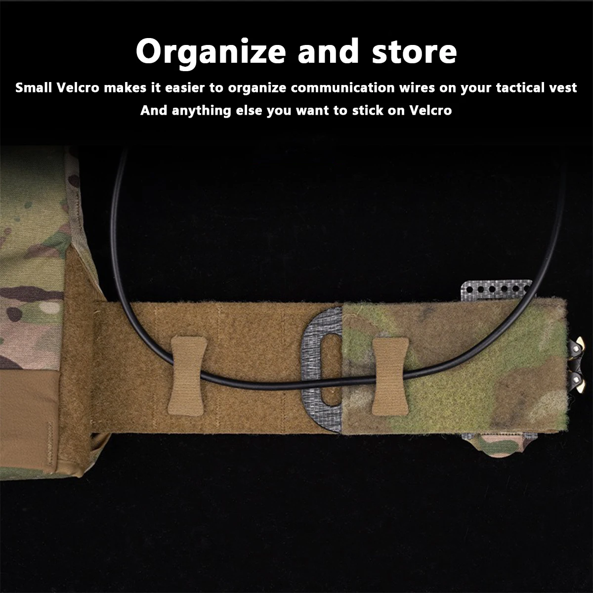 Kits de gestión de cables para casco táctico, gancho organizador recogido de cables, correas de bucle para Comms NVG, accesorios para caza Airsoft, 8 Uds. - imagen 3