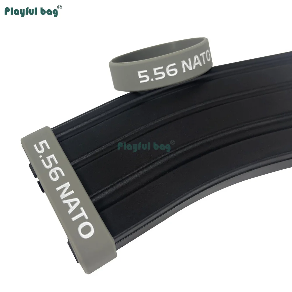 12 unids/pack banda para marcar revistas 5,56 y 7,62 banda de goma de identificación táctica etiquetas tipo munición codificadas en Color para revistas AQB219 - imagen 2